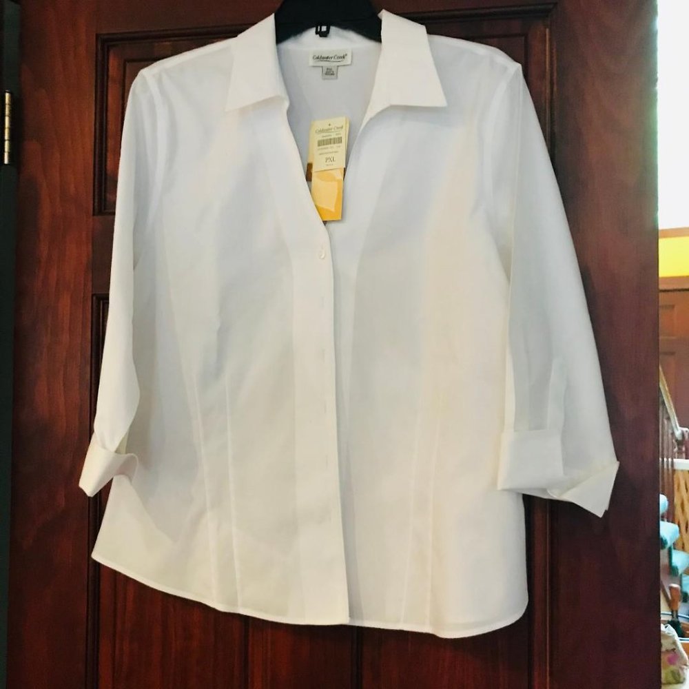 White Coldwater Creek Blouse